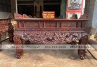 Sập thờ sen vịt gỗ gụ đánh vecni giả cổ (anh Tùng, Nam Định)