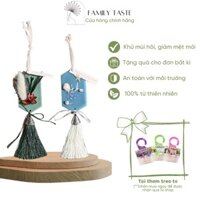 Sáp thơm nhà vệ sinh phòng ngủ treo tủ quần áo khử mùi ô tô FAMILY TASTE hình thoi hương thơm dịu nhẹ tinh tế