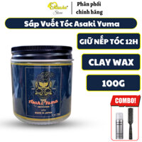 Sáp vuốt tóc Clay Wax Asaki Yuma Japan , Siêu giữ nếp tóc , hương thơm nam tính - 100g.