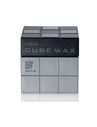 Sáp vuốt tóc Cube Wax Ultra Hard Matt – 80ml, màu ghi, dạng cứng đặc, khô nhanh, không bóng