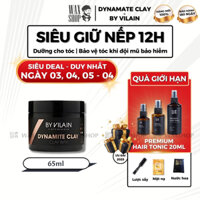 Sáp vuốt tóc nam cao cấp By Vilain Dynamite Clay chính hãng gel, wax giữ nếp tóc - Waxshop