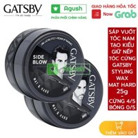Sáp vuốt tóc nam nữ thơm tạo kiểu cứng giữ nếp lâu chính hãng Gatsby Wax Mat Hard xám lọ mini 25g không bóng bết giá rẻ