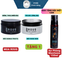 Sáp vuốt tóc nam Roug Men’s Grooming Matt Clay, Matte Clay 90g - Giữ nếp tốt 12h Tặng Quà To