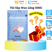 Sáp Wax Lông Nóng Hard Wax Beans cao cấp túi 500g dùng để wax lông nách,wax râu,wax tay chân tặng que gỗ