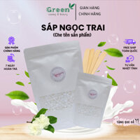 Sáp Wax Lông nóng Nhũ Ngọc Trai Tiệm GREENWAXING , hương kẹo ngọt, chuyên dụng Wax triệt lông tặng que Wax