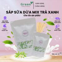 Sáp Wax Lông nóng Sữa Dừa mix Trà Xanh Tiệm GREEN WAXING Cao cấp ,chuyên wax bikini ,toàn thân tặng que gạt