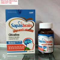 Sapasbrain Hoạt Huyết Tiền Đình Nhất Long Ginkgo biloba lọ 30 viên -Giảm thiểu năng tuần hoàn não đau đầu mất ngủ