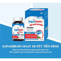 Sapasbrain Hoạt Huyết Tiền Đình Nhất Long Ginkgo biloba lọ 30 viên -Giảm thiểu năng tuần hoàn não đau đầu mất ngủ