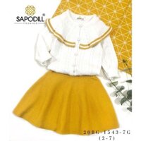 SAPODILL Siêu phẩm Sét chân váy kèm áo len cao cấp cho bé từ 2-6 Y