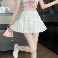 [SARA] Chân Váy Ren Ngắn Xòe Mỏng Có Nơ BigSize TD074