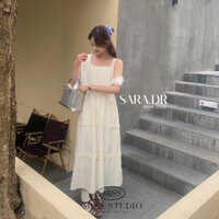 Sara.Dr 2024 Váy Maxi Đi Biển Nàng Thơ Chụp Hình Phong Cách Hàn Quốc