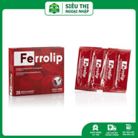 Sắt bột sinh học hòa tan Ferrolip cho mẹ bầu vị Lipton Hộp/ 20 gói