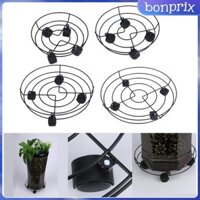 Sắt Chậu Cây Đứng Trên Con Lăn Tròn Giá Đựng Hoa Dụng Cụ Làm Vườn Hạng Nặng Vật Có Bánh Xe Cho Sân Vườn Nhà