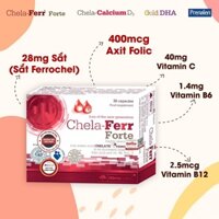 Sắt Chela-Ferr-Ba Lan-Nhập khẩu chính ngạch-Bổ sung sắt và vitamin tổng hợp cho bà bầu