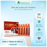 Sắt Dạng Nước Feorga Cho Bà Bầu, Nguyên Liệu Thụy Sĩ, Hộp 20 Ống x 10ml