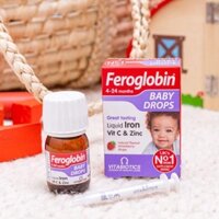 Sắt Feroglobin+vitamin C, kẽm 4-24m/30ml