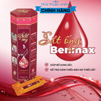 Sắt hữu cơ dạng ống nước Benmax hộp 20 ống,hỗ trợ giảm thiếu máu do thiếu sắt dùng được cho mọi người