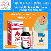 Sắt Hữu Cơ Femalto (HD 2026) - Hàm Lượng Cao, Dạng Nhỏ Giọt, Không Tanh, Không Gây Nôn Trớ Ở Bé