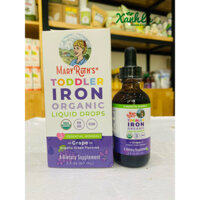 Sắt Hữu Cơ Mary Ruth’s Toddler Iron Organic dạng giọt - Mỹ - cho bé từ 1 - 3 tuổi