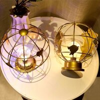 Sắt Nghệ Thuật Ánh Sáng LED Quả Cầu Phong Cách Trang Trí Nhà Cửa Sổ Đồ Trang Trí Quà Tặng Sinh Nhật Đầu Giường Đèn Ngủ