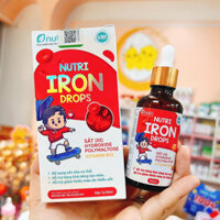 Sắt nhỏ giọt Nutri Iron Drops chai 50ml - bổ sung sắt cho bé yêu - Nutri Pharma