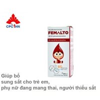 Sắt nước Femalto - Giúp bổ sung sắt cho trẻ em, phụ nữ đang mang thai, người thiếu sắt (Lọ 15ml)