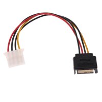 SATA 15Pin Male To 4Pin Female Power Extension Cable Adapter Converter Cord