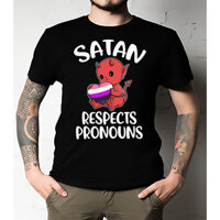 Satan Tôn trọng Pronouns Target Áo thun cổ điển mọi kích cỡ
