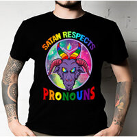 Satan Tôn trọng Pronouns Target Áo thun cổ điển mọi kích cỡ