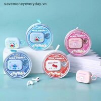 [Savemoneyeveryday] Tai nghe không dây hoạt hình Sanrio Hello Kitty Tai nghe không dây dễ thương Tai nghe Doremon cho IPhone cho Samsung Xiaomi [vn]