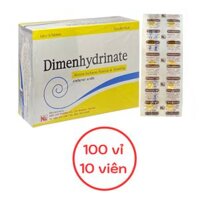 Say xe Thái Dimenhydrinate 50mg H.100vỉ*10v