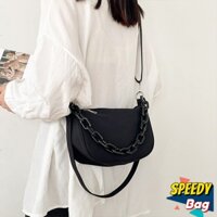 SB054 Túi đeo chéo nữ Young Girl dành cho học sinh Túi xách nữ thời trang Hàn Quốc có dây kéo