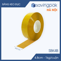 SBK4B - 3 cuộn băng keo đục 1kg, khổ 4.8cm lõi nhựa - Băng dính đóng hàng, băng keo khổ lớn
