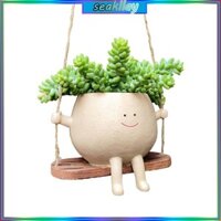 Sc Swing Faces Planters Chậu trồng cây treo tường Chậu cây nhựa để treo ngoài trời trong nhà