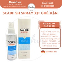 Scabe SH Spray Dung Dịch Xịt Ghẻ, Chấy, Kí Sinh Trùng, Côn Trùng Ngoài Da - 100ml