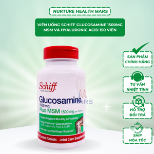 Hỗ trợ điều trị bệnh liên quan đến xương và khớp xương Schiff Glucosamine Plus MSM - 150 viên
