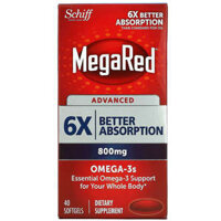 Schiff MegaRed Advanced Omega-3s 800 mg 40 Softgels