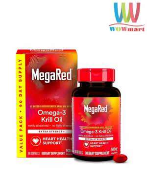 Schiff MegaRed Omega- 3 Krill Oil - Viên uống hổ trợ tim mạch từ dầu nhuyễn thể, 90 viên