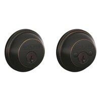 Schlage B62N716 Deadbolt, Keyed 2 Sides, Aged Bronze