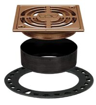 Schluter Kerdi-Drain Grate Kit, 4" Brushed Copper