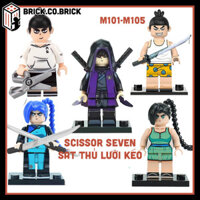 Scissor Seven Đồ chơi Lắp ráp Sát Thủ Wuliuqi Hoa Mận Mười Ba Mô hình Nhân vật Sát thủ Lưỡi kéo M101-M105