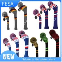 Scott Edward Golf Headcovers, 3 Cái / bộ Số 1 3 5 Vỏ Golf Đan Cá Tính, Hoa Văn Anh, Hoa Kỳ Để Trang Trí Túi Golf, Vỏ Đầu Gỗ