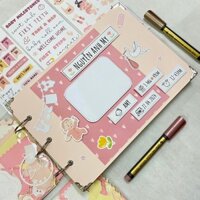 Scrapbook, album cho bé, trang trí bìa sẵn, ruột trơn (KT 27 x 19 cm) (Đọc kỹ mô tả sản phẩm)