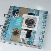 Scrapbook Album Handmade Blue Pastel