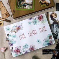 Scrapbook DIY Album ảnh dán Live. Laugh. Love