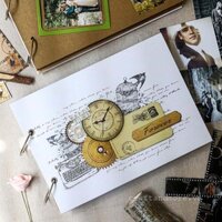 Scrapbook DIY Album ảnh dán Retro Clock