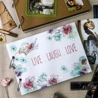 Scrapbook DIY Album sổ ảnh dán Live. Laugh. Love