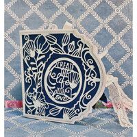 Scrapbook handmade 13 x13 cm mẫu the-life-you-love (màu xanh)