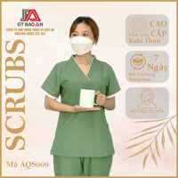 [SCRUBS NỮ] Bộ điều dưỡng, Spa, Thẩm Mỹ Viện Cotton thun màu XANH VỎ ĐẬU 170