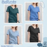 Scrubs Women's Special V-neck - NỮ, đồng phục y tế, điều dưỡng, bác sĩ, spa - Chất vải Kaki Lụa Cao Cấp - Size S M L XL